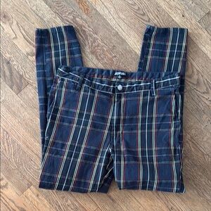 Elwood Plaid Pants in Blue Sz 34